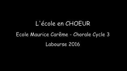L'école en Choeur - Labourse 2016 - Je suis un homme (Zazie)