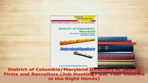 PDF  District of ColumbiaMaryland Directory of Search Firms and Recruiters Job Hunting Get Read Online