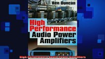 READ book  High Performance Audio Power Amplifiers Full Free