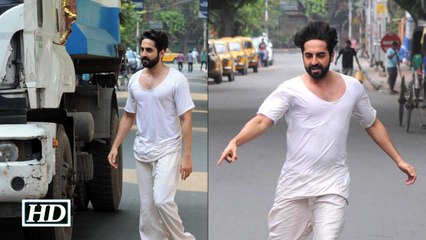 Watch Ayushmann spotted shooting for Meri Pyaari Bindu