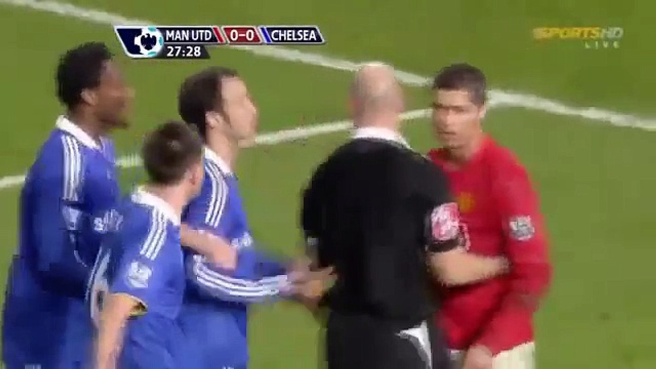 Ricardo Carvalho Vs Cristiano Ronaldo - FIGHT - Manchester United Vs Chelsea