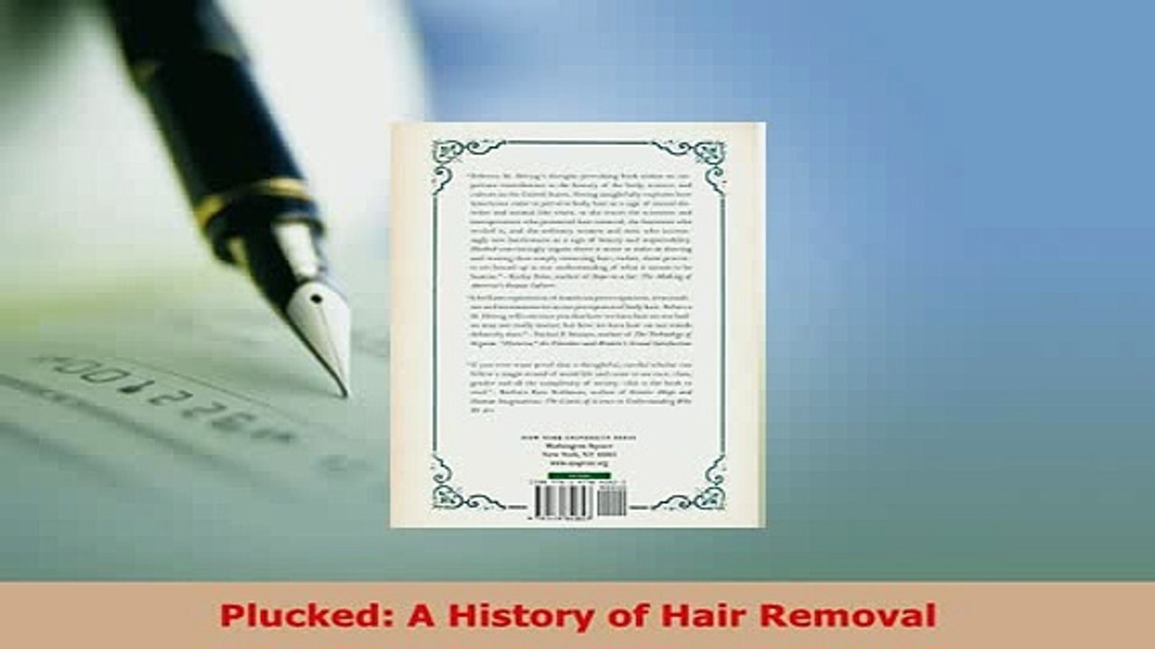 Download  Plucked A History of Hair Removal Free Books