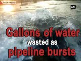 Gallons of water wasted as pipeline bursts