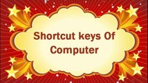Shortcut Keys Of Computer