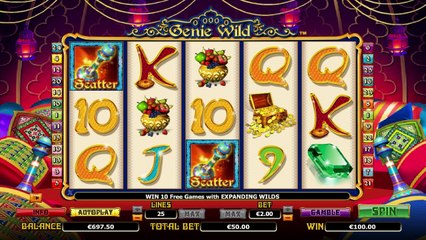 Genie Wild ilmainen kasino kolikkopeli NextGen Gaming Video Esikatselu