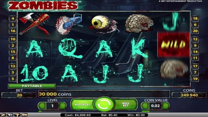 Zombies ilmainen kasino kolikkopeli NetEnt Video Esikatselu