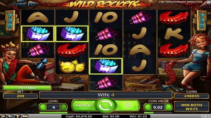 Wild Rockets ilmainen kasino kolikkopeli NetEnt Video Esikatselu