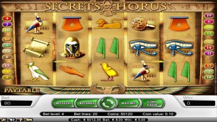 Secrets of Horus ilmainen kasino kolikkopeli NetEnt Video Esikatselu