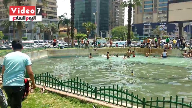 بالفيديو.. نافورة مصطفى محمود حمام سباحة الغلابة