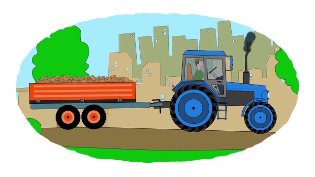 Мультик - Раскраска. Учим Цвета - ТРАКТОРЫ - Большой сборник, все серии - Мультфильмы про машинки