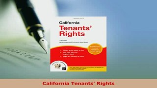 PDF  California Tenants Rights Free Books