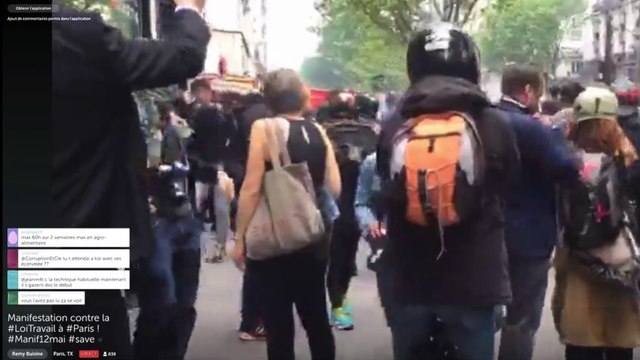 Images amateur de la manifestation du 12 mai contre la loi Travail