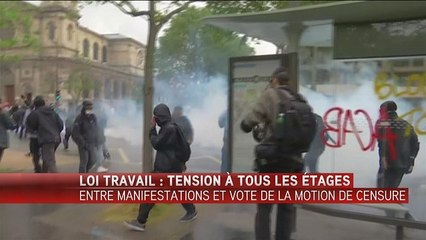 Video herunterladen: Des affrontements ont eu lieu entre casseurs et forces de l'ordre près des Invalides à Pairs - Le 12/05/2016 à 16h39