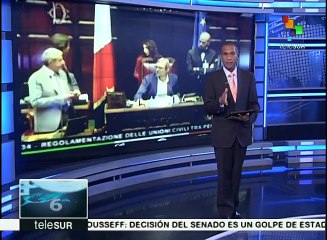 Aprueban en Italia unión civil entre personas del mismo sexo