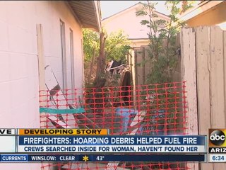 Hoarding debris fueled house fire overnight