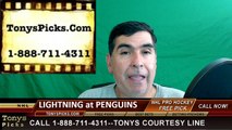 Pittsburgh Penguins vs. Tampa Bay Lightning Free Pick Prediction NHL Playoffs Game 1 Odds Preview