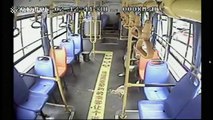 Woman throws food after being told to stop eating by bus driver