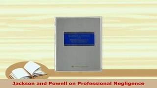 Download  Jackson and Powell on Professional Negligence Free Books