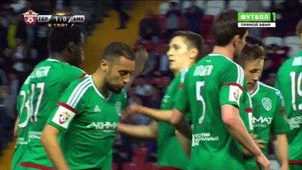 Terek - Amkar 1: 0 14 'Maciej Rыbus GOAL 12-05-2016 HD