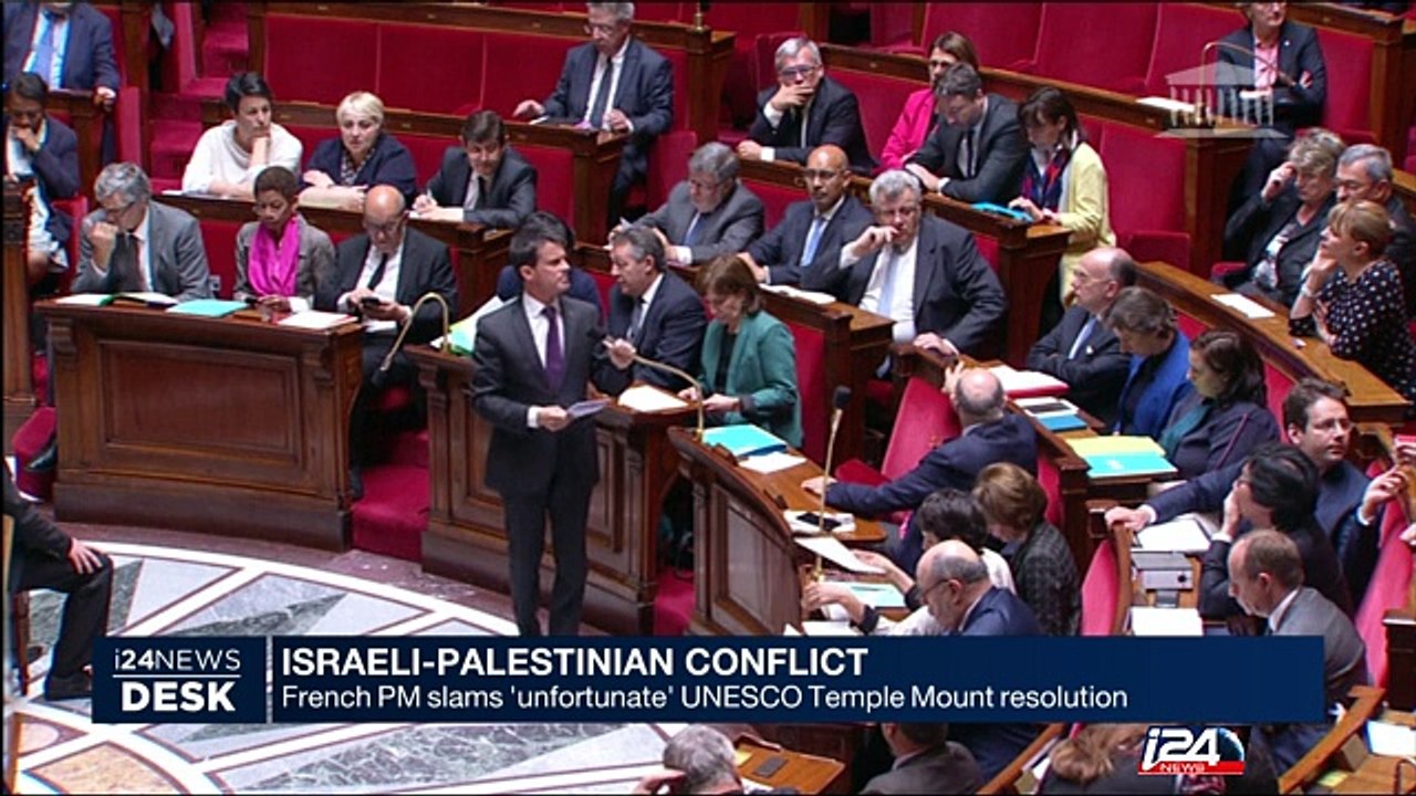 French PM Valls says UNESCO resolution on Temple Mount "unfortunate"