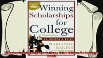 best book  Winning Scholarships For College Third Edition An Insiders Guide