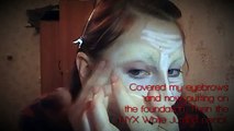 Dark Clown Mime makeup tutorial _ 1920s Silent film noir harlequin make-up look