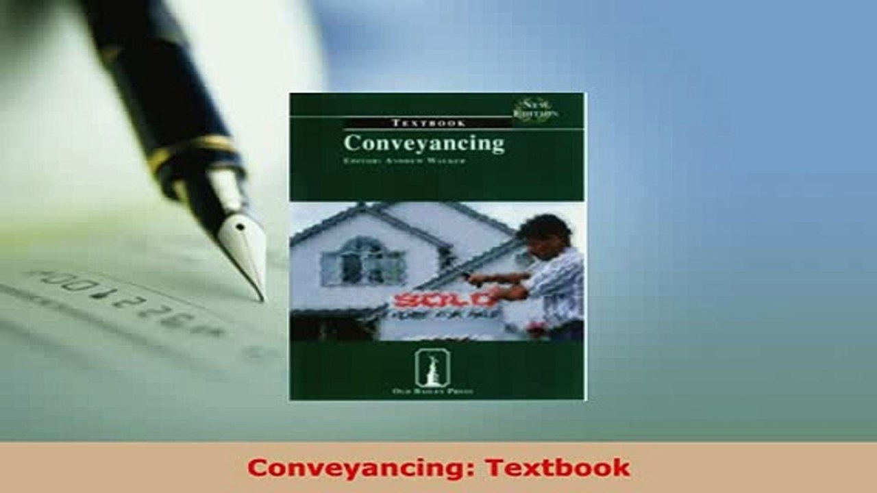 Download  Conveyancing Textbook Free Books