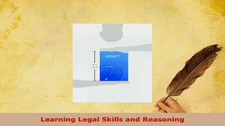 PDF  Learning Legal Skills and Reasoning Free Books