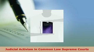 Download  Judicial Activism in Common Law Supreme Courts  Read Online