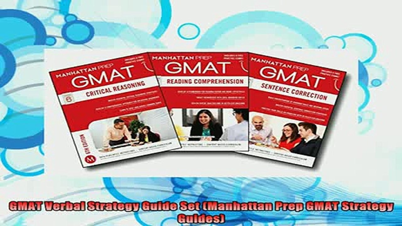 best book  GMAT Verbal Strategy Guide Set Manhattan Prep GMAT Strategy Guides