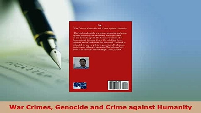 Download War Crimes Genocide and Crime against Humanity Read Online