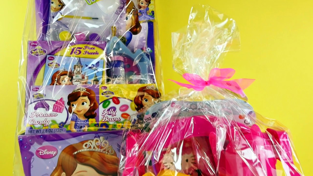 Canastas Sorpresa!! Princesa Sofia y Hello Kitty ♚ Burbujas Colores Dulces Flores