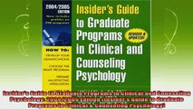 read here  Insiders Guide to Graduate Programs in Clinical and Counseling Psychology 20042005