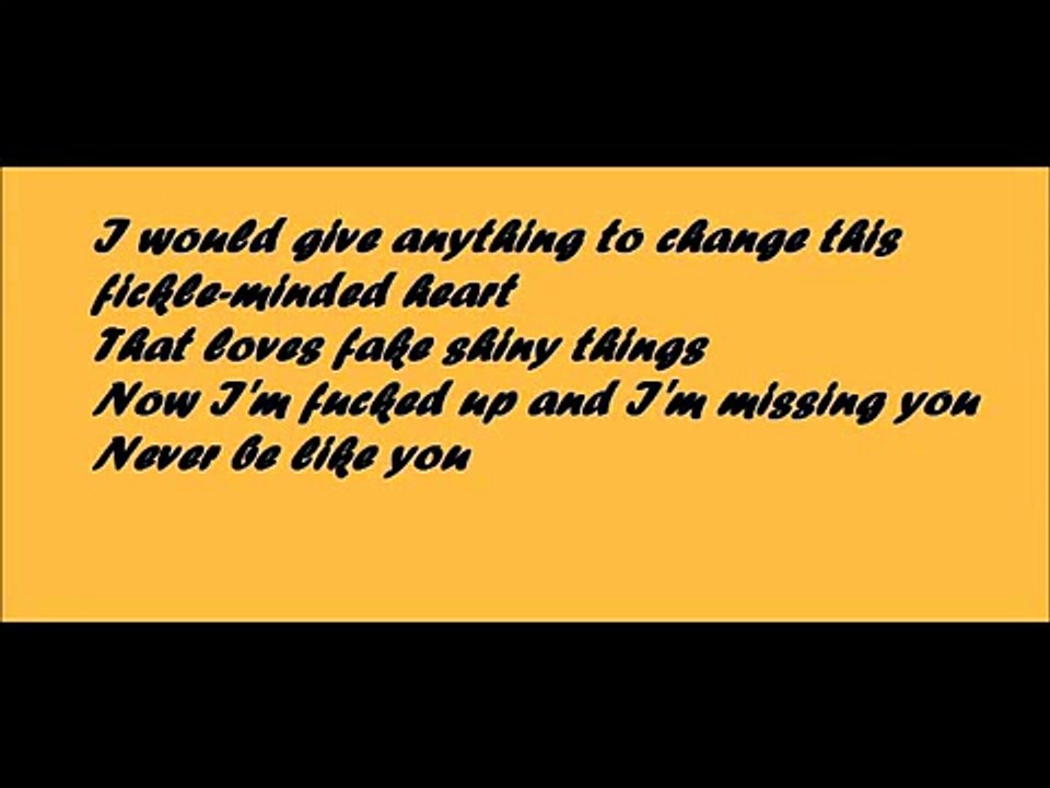 Flume Never Be Like You Lyrics