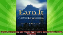 new book  Earn It A Surprising and Proven Approach to Getting into Top MBA Programs