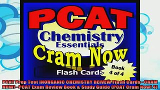 best book  PCAT Prep Test INORGANIC CHEMISTRY REIVEW Flash CardsCRAM NOWPCAT Exam Review Book