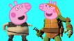 Peppa Pig Episodes of Ninja Turtles _ Color Change Painting Peppa Pig Disney Pixar Characters
