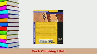 Read  Rock Climbing Utah Ebook Free