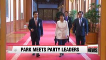 President Park to meet with floor leaders of Korea's main parties