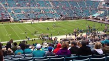 Jaxson D'ville zip line across stadium, crazy mascot Jacksonville Jaguars