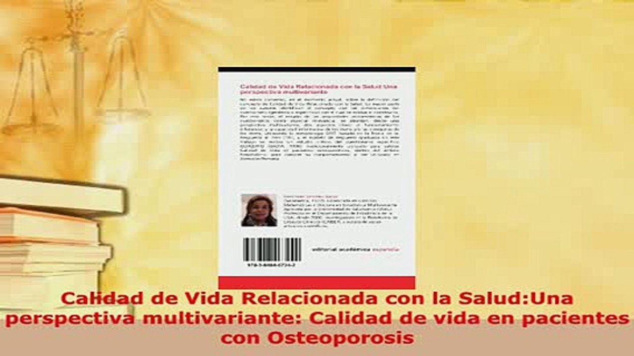 Download  Calidad de Vida Relacionada con la SaludUna perspectiva multivariante Calidad de vida en Free Books
