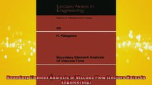 READ book  Boundary Element Analysis of Viscous Flow Lecture Notes in Engineering Full Free