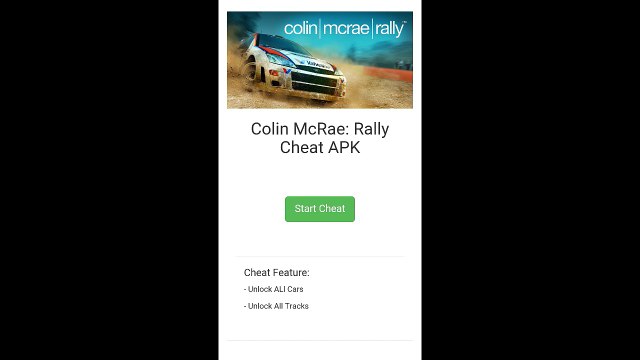 Colin McRae Rally Hack Cheat Unlock All Cars,Unlock All Tracks