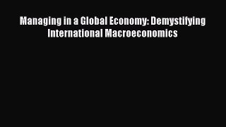 Download Managing in a Global Economy: Demystifying International Macroeconomics PDF Online