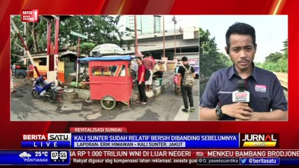 Kali Sunter Nampak Bersih Usai Revitalisasi