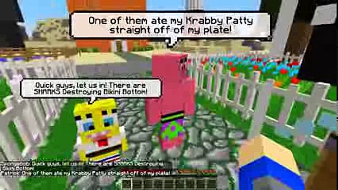 Minecraft Adventures - Sharky _ Scuba Steve SHARK ATTACK IN BIKINI BOTTOM w_ Sharky _ Scuba Steve