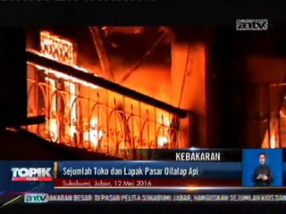 Sejumlah Toko dan Lapak Pasar Pelita Sukabumi Dilalap Api