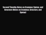 [PDF] Second Timothy: Notes on Grammar Syntax and Structure (Notes on Grammar Structure and