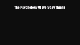Read The Psychology Of Everyday Things Ebook Free