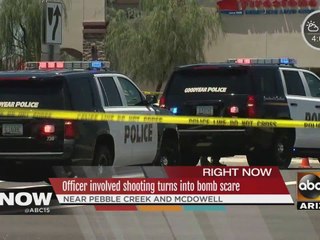 Officer involved shooting turns into bomb scare